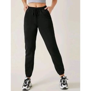 Waist Slant Pockets Fleece Joggers